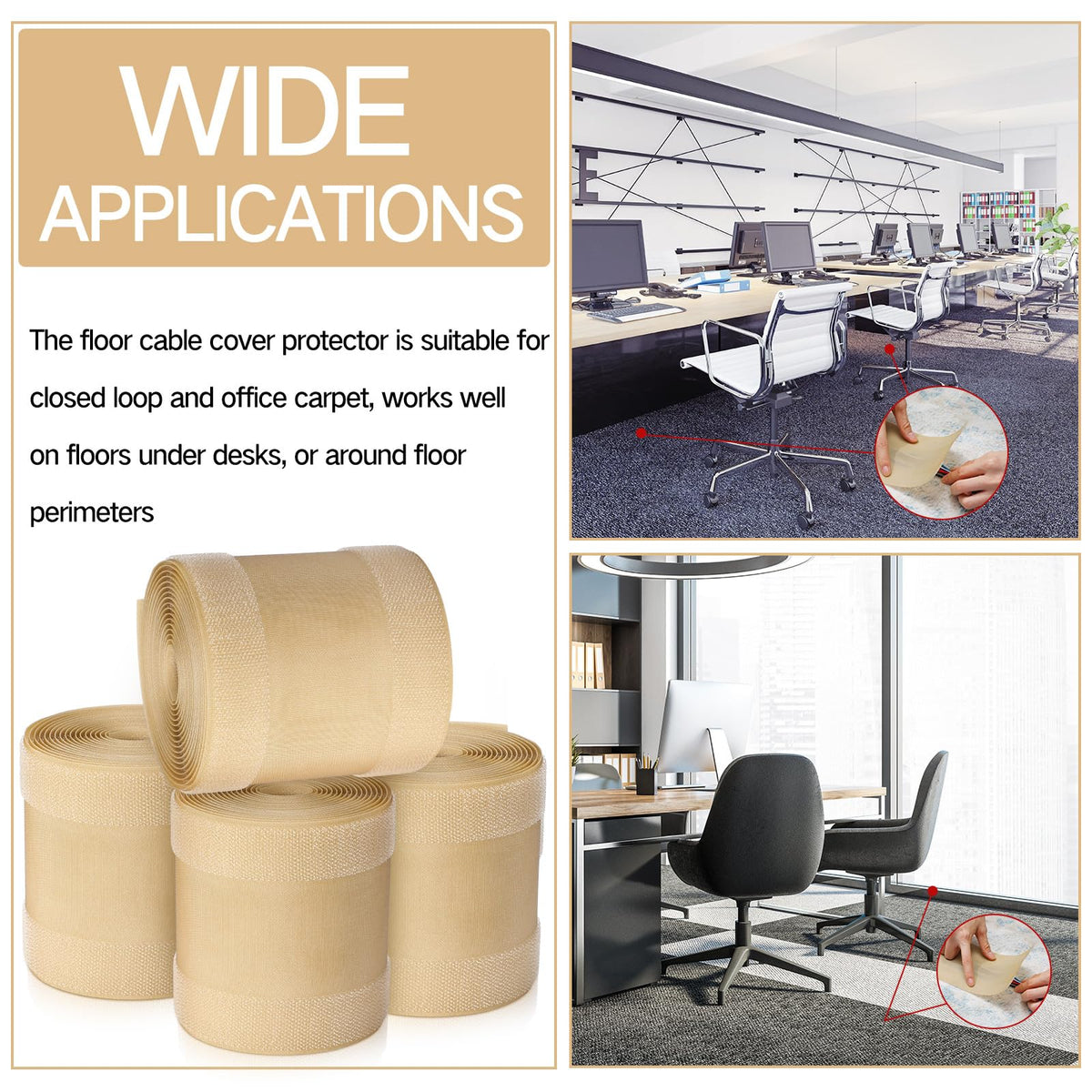WillBond khaki color blends with commercial décor for a professional look.