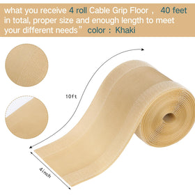 WillBond carpet cord cover close-up shows hook-and-loop grip for quick fitting on carpets.