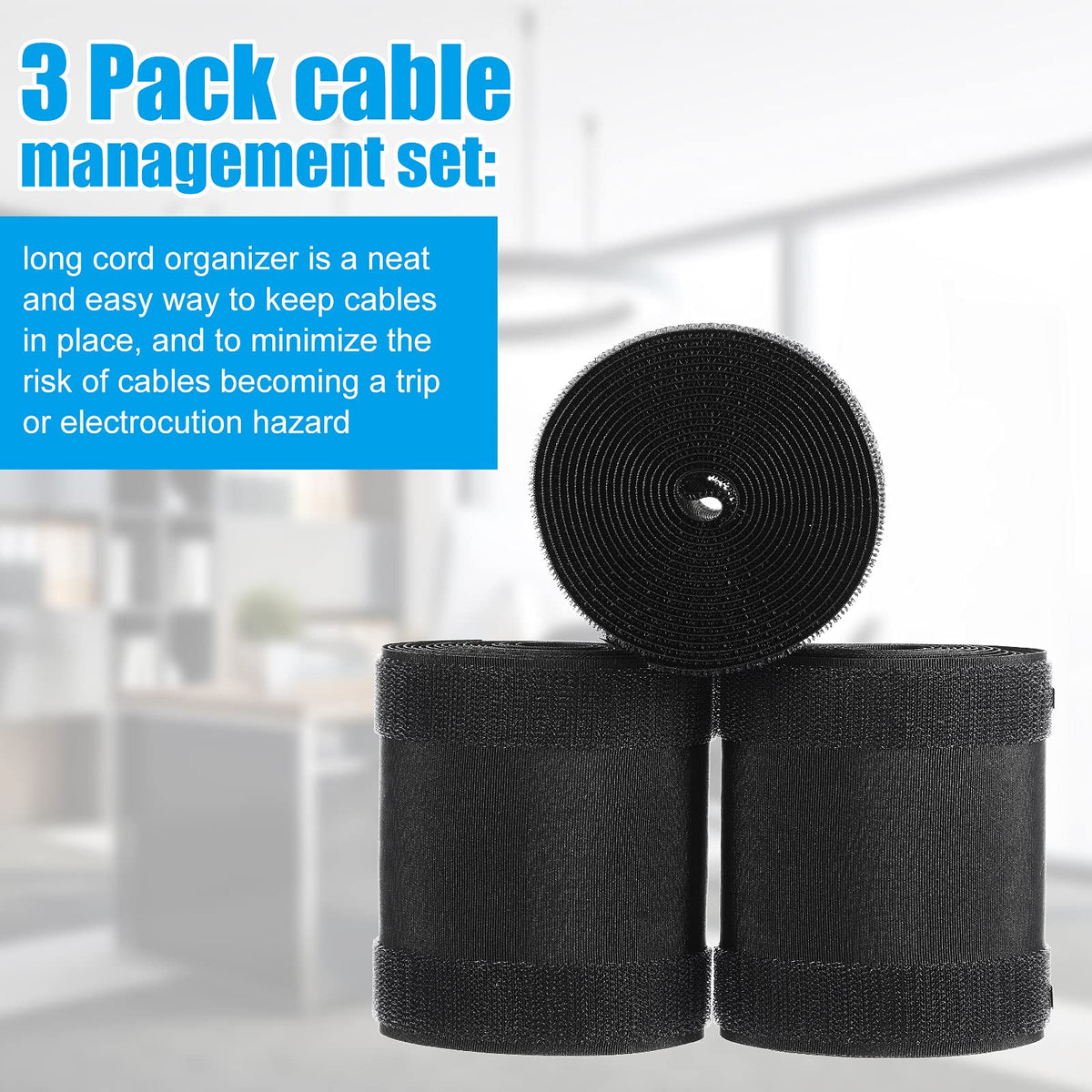 Willbond carpet protector with closed-loop design keeps cables neatly contained
