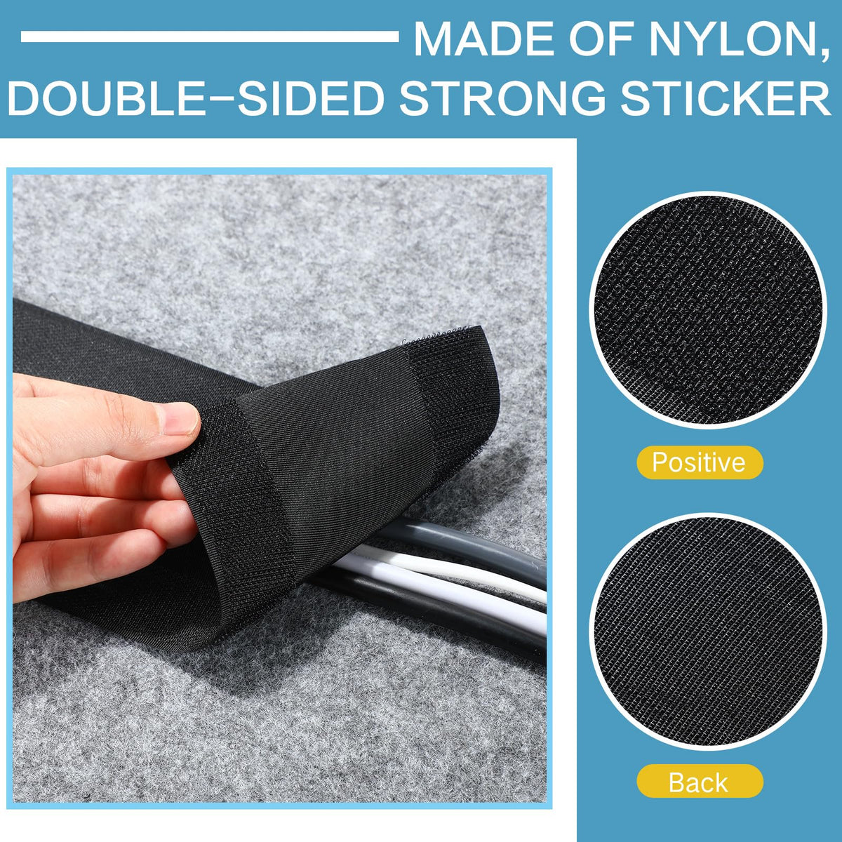 WillBond closed-loop carpet protector on office carpet keeps wires tidy.