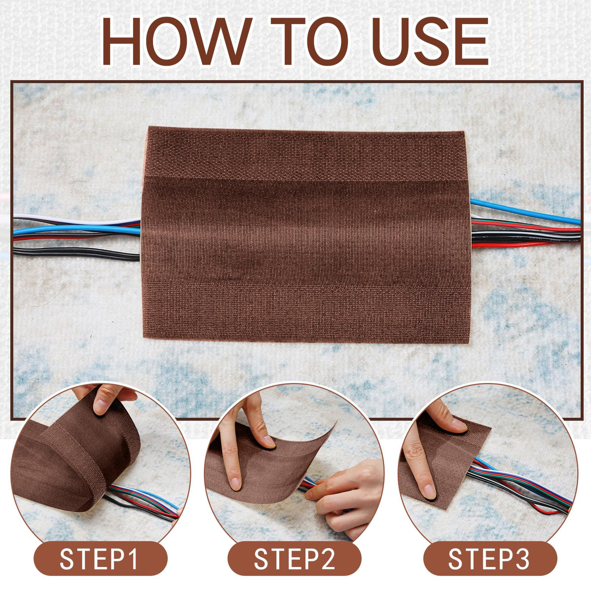 WILLBOND conference room cable cover brown blends with decor while guarding cables.