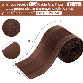 WILLBOND floor cable protector brown on carpet demonstrates edge-free, durable protection for busy work areas.