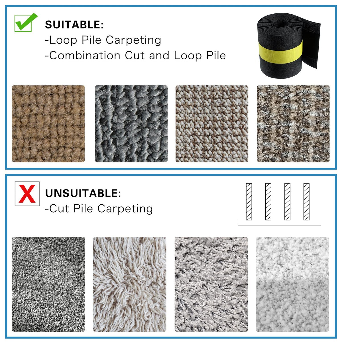 WILLBOND cable protector installed on office carpet reducing trip hazards