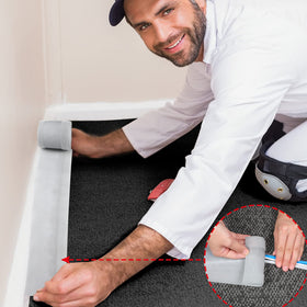WILLBOND tidy band suited for short-pile office carpets.