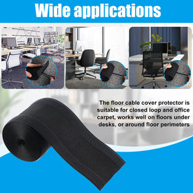 Willbond short-pile compatible cable protector for dense textures on office carpets