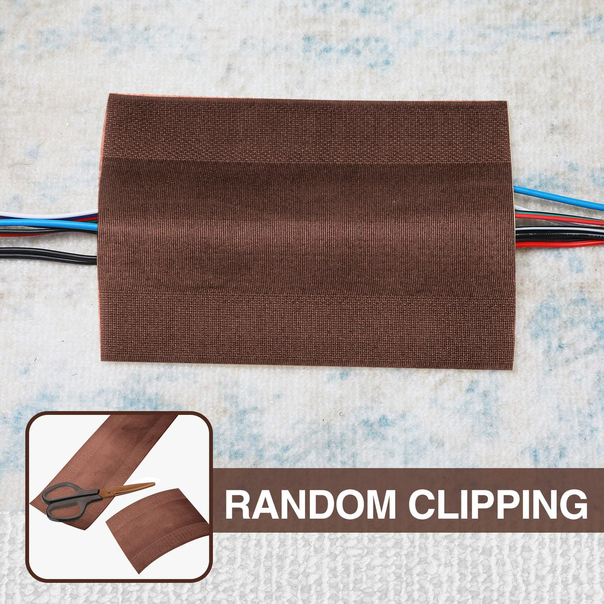 WILLBOND short-pile carpet protector brown works with polyester, nylon, and wool blends.
