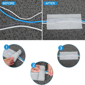 WILLBOND installed on office carpet with bundled cables, reduces trip hazards