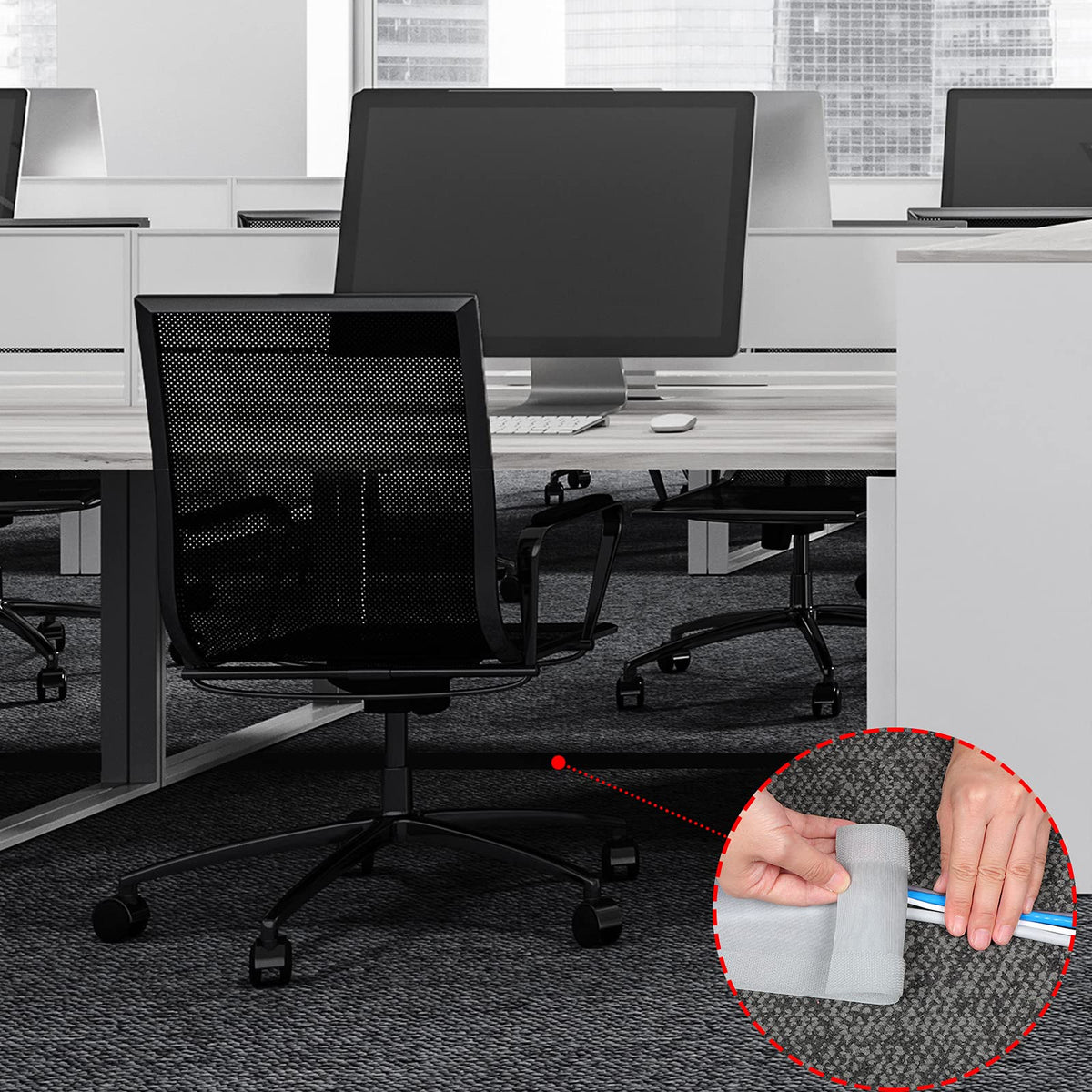 WILLBOND wide 10 cm floor cord cover for tidy cable paths.