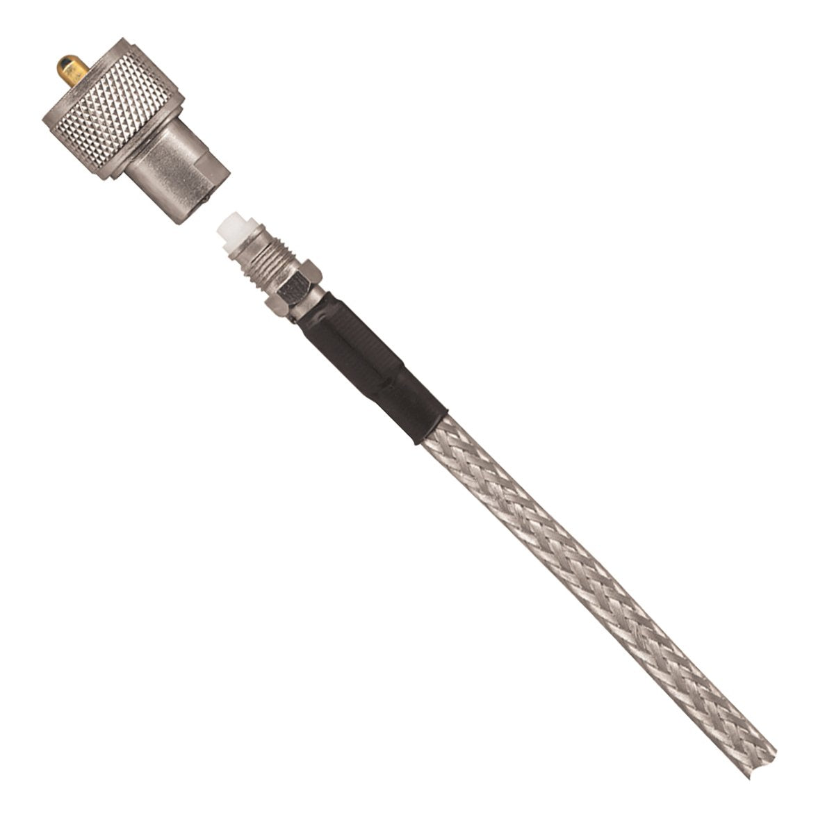 Wilson 305-830 coax cable with removable PL-259/FME connector for easy installation.