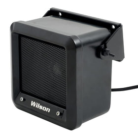 Wilson front view of black CB speaker showing durable design and clearer audio