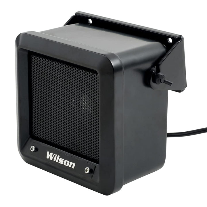 Wilson front view of black CB speaker showing durable design and clearer audio