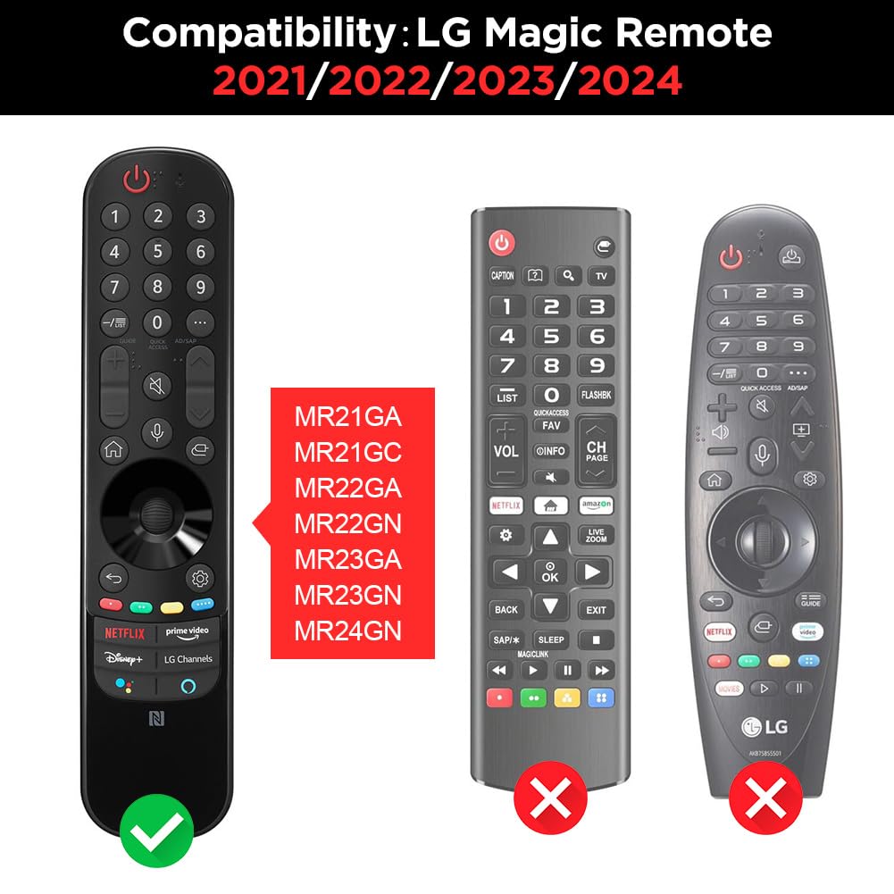 Winceed LG Magic Remote glow green 2-pack for quick location.