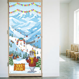 Windkream church banner supports themed lessons and group photos