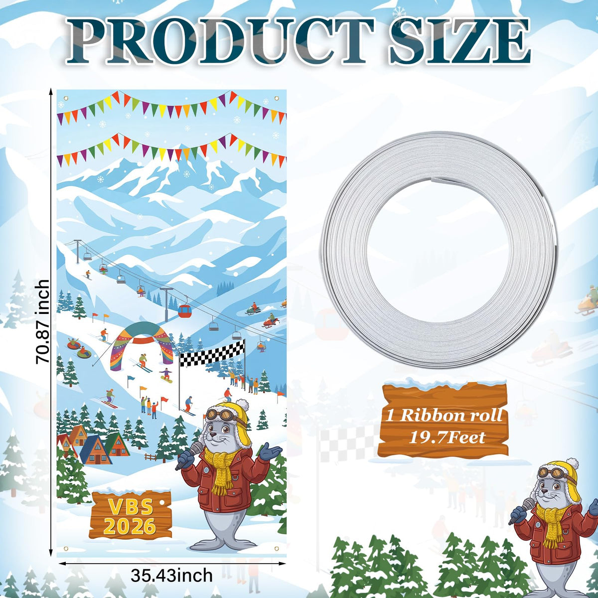 Windkream ski themed backdrop enhances VBS classrooms with engaging scenery