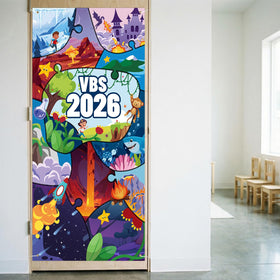 Windkream VBS 2026 71x35 inch door banner for doorway displays