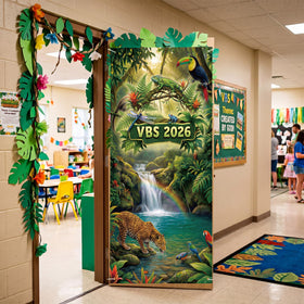Windkream VBS 2026 backdrop colorful rainforest scene boosts visual impact
