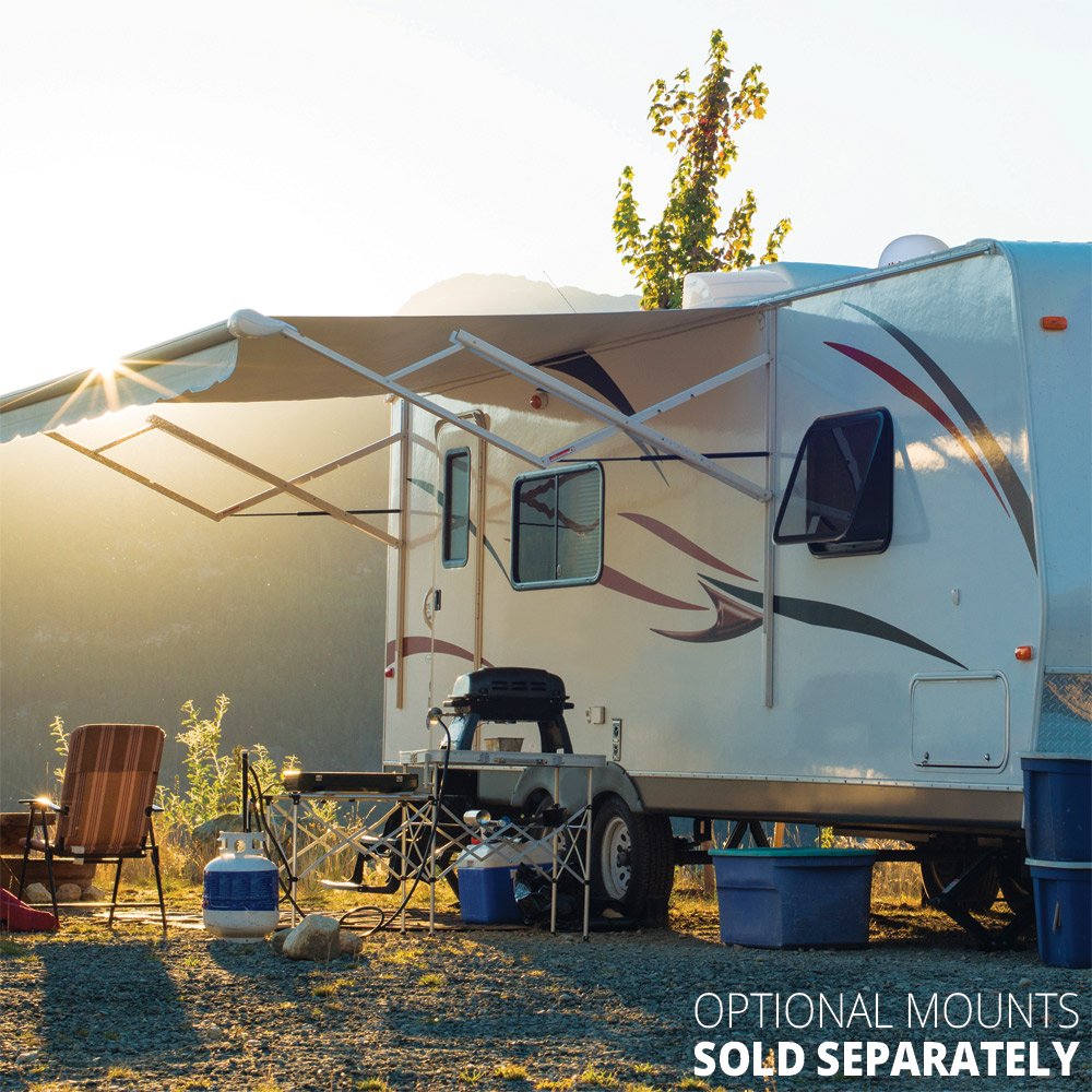 Winegard PL7000R dish on a roof-mount ready setup for easy RV installation.