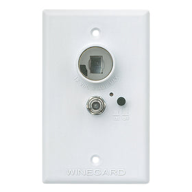 Winegard RV-7042 front wall plate installed near TV for easy antenna control
