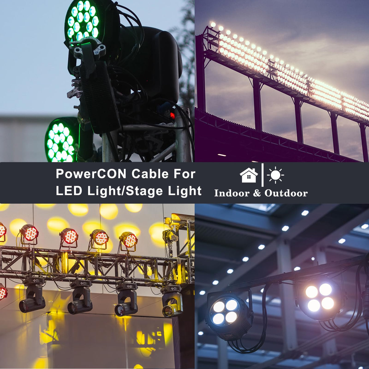 wininks IP65 waterproof PowerCON connector protects dust and water during outdoor use.