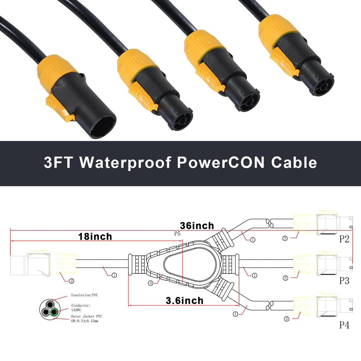 wininks close-up of SAC3MX True1 male connector providing secure locked connection benefit