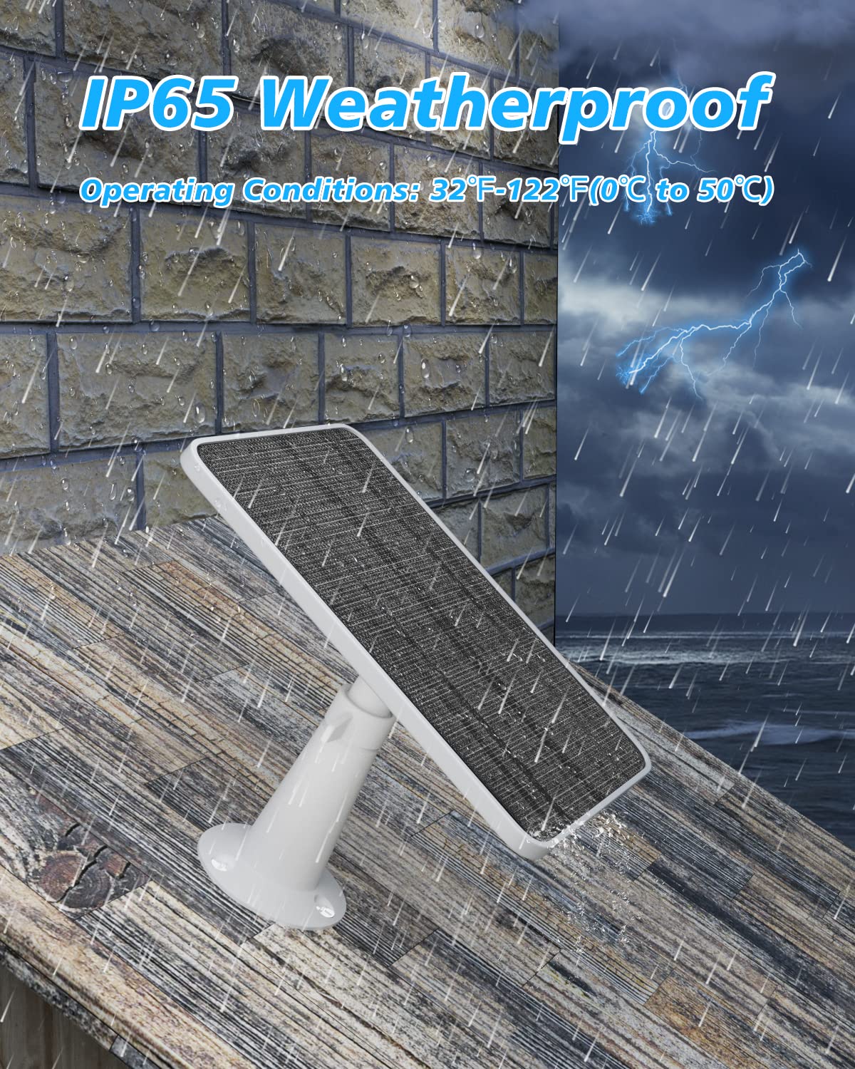 WININMETA mounted panel on garage wall illustrating 360° angle adjustment
