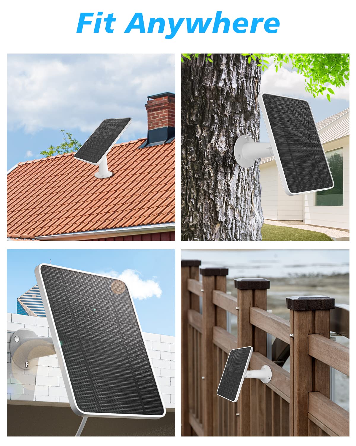WININMETA two panels powering driveway cameras to reduce battery swaps