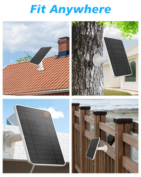 WININMETA two panels powering driveway cameras to reduce battery swaps