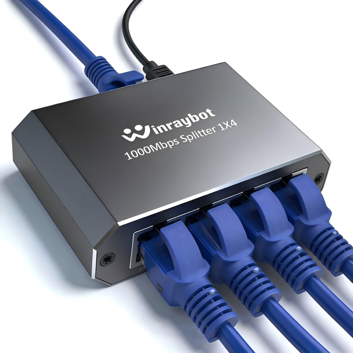 WinRaybot Ethernet Splitter front view with four ports for multi-device setup