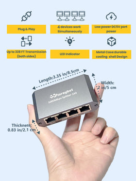 WinRaybot USB powered Ethernet splitter in action