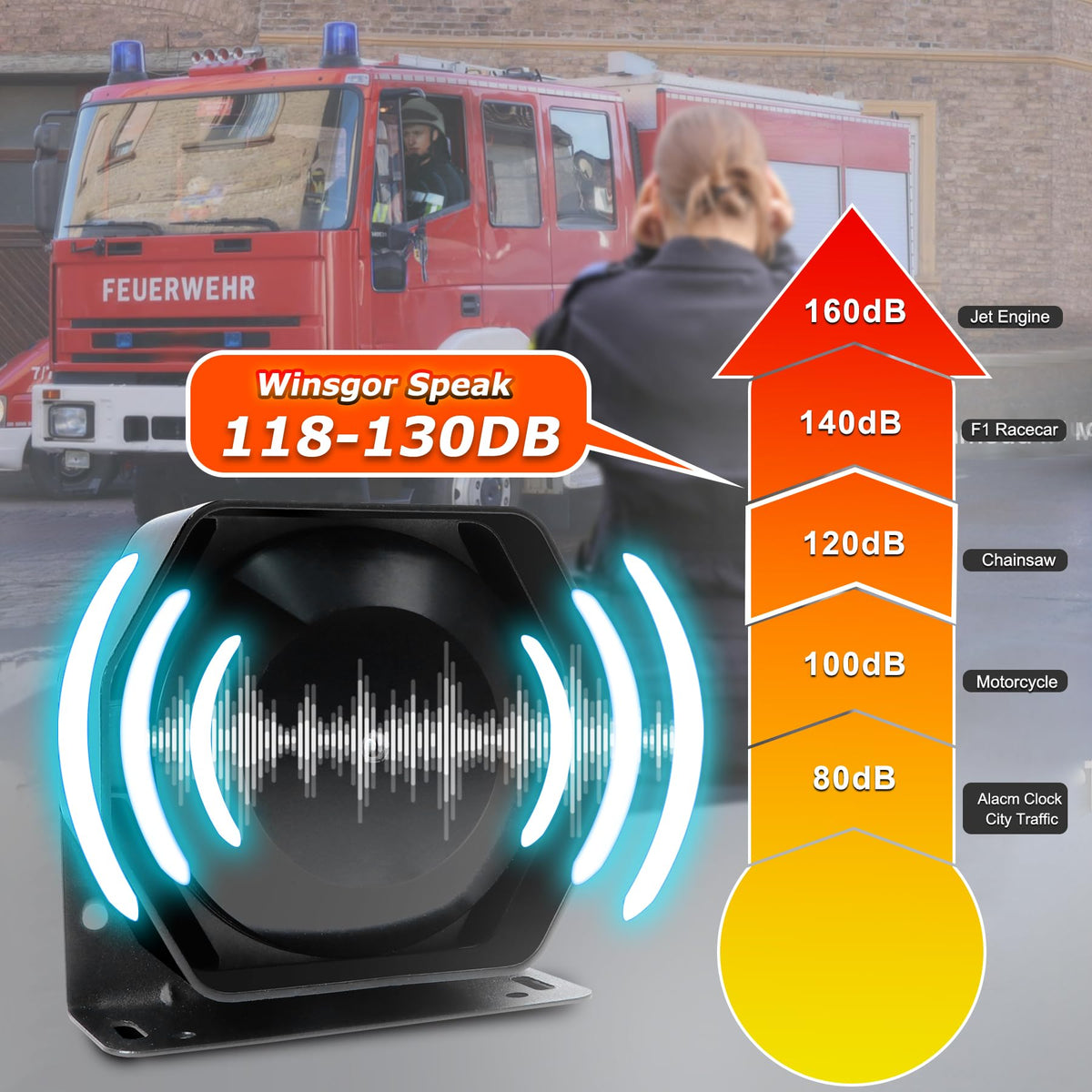 Winsgor installed on an ambulance showing reliable emergency signaling