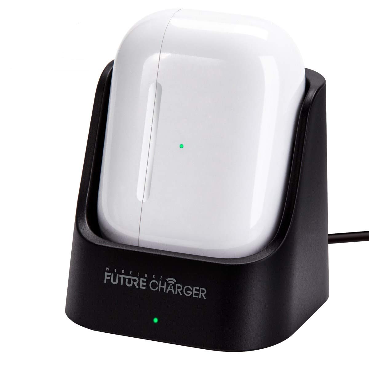Wireless Future Charger keeps AirPods Pro upright on the stand for neat charging.