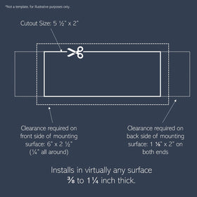 Wiremold bezel edge and satin-black finish highlighting seamless furniture integration