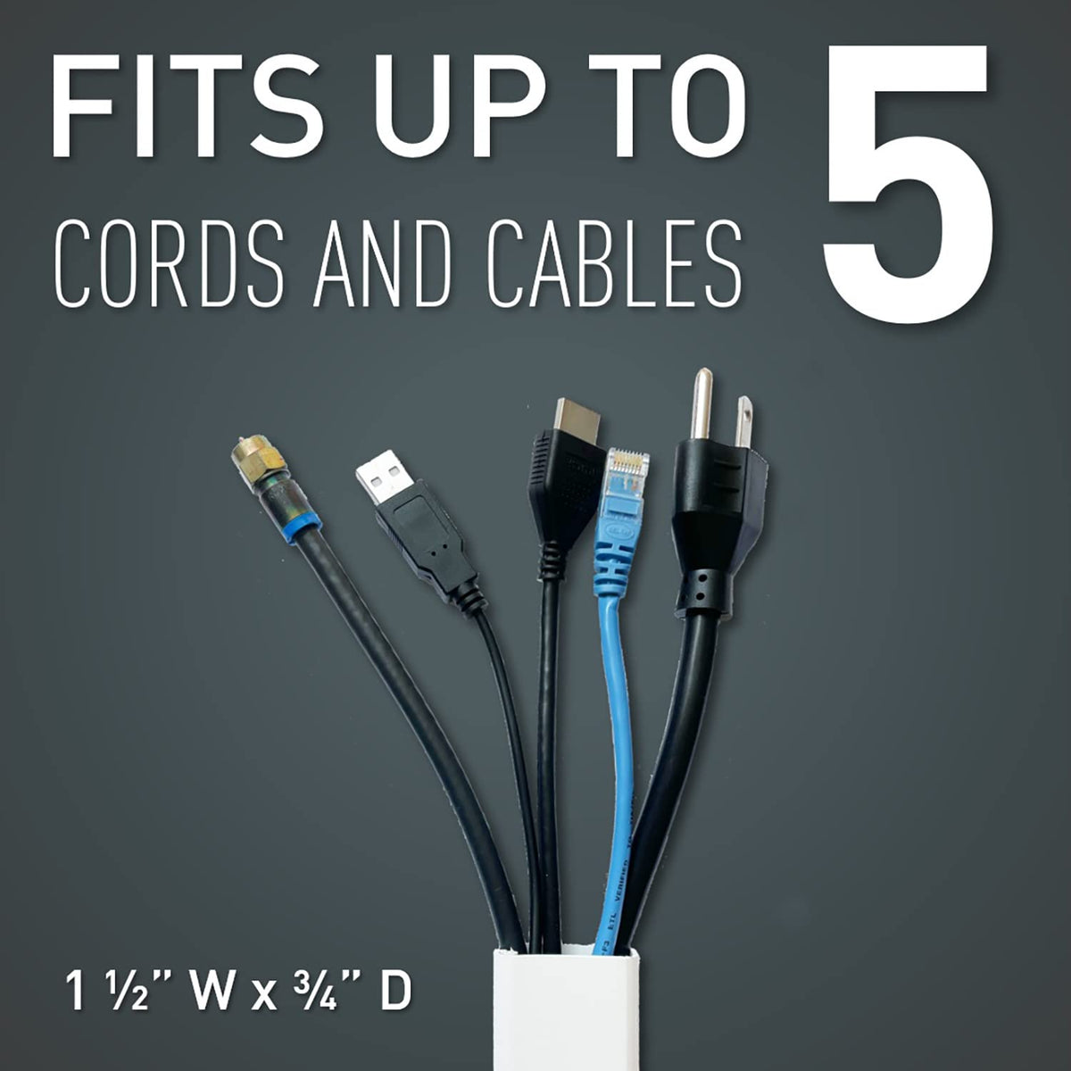 Wiremold installed behind TV demonstrating tidy cable organization