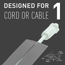 Wiremold CDG-5 includes tape and shows simple double-sided tape application for quick setup.