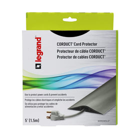 Wiremold CDG-5 floor cord protector guards cables on wood or tile floors.