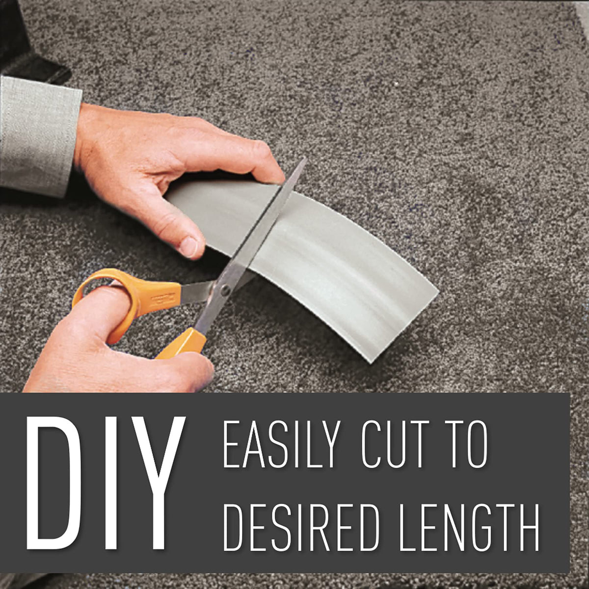 Wiremold CDG-5 gray cord cover blends with floors while concealing cords.