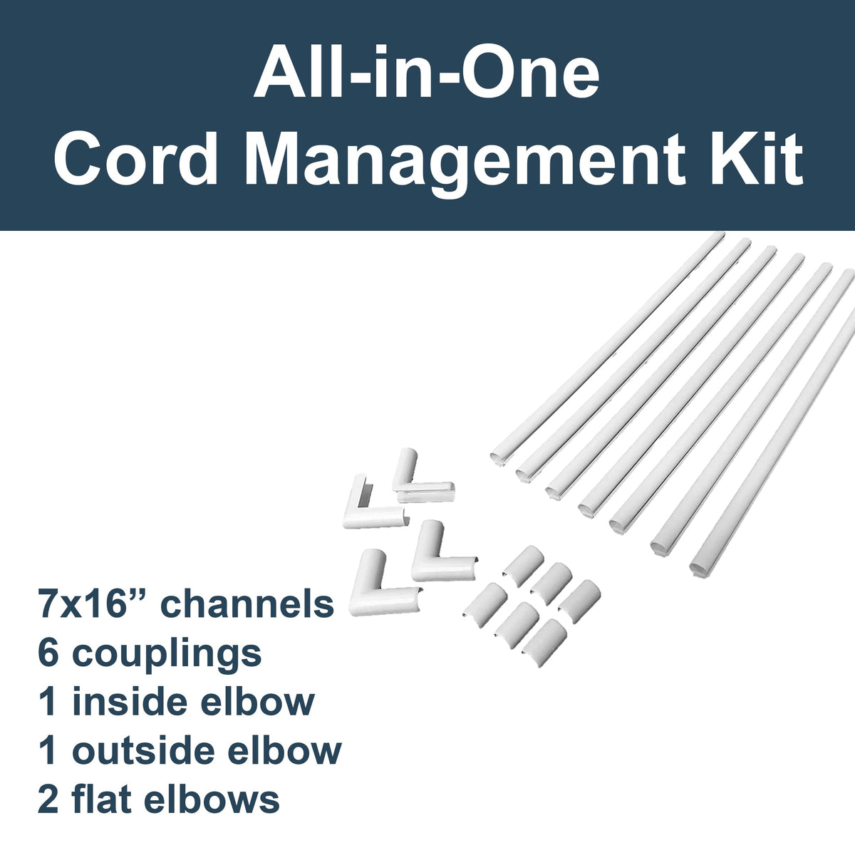 CordMate adhesive backing shown for simple, tool-free mounting.