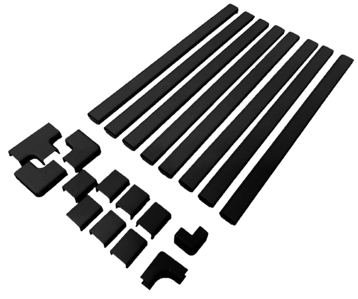 Wiremold Cordmate II kit open shows modular channels for cable management
