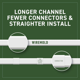 Wiremold Cord Mate II T-fitting for branching multiple cables neatly