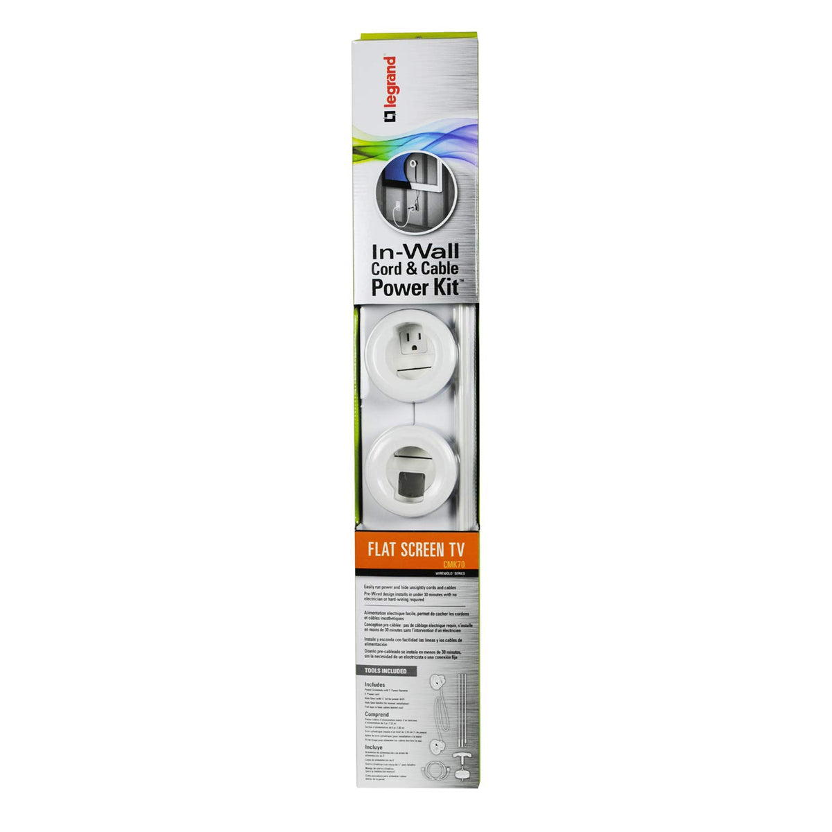 Wiremold lower module installed near floor outlet allowing reachable power