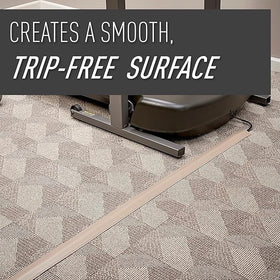 Ivory cord cover with adhesive tape eases TV area cable management.