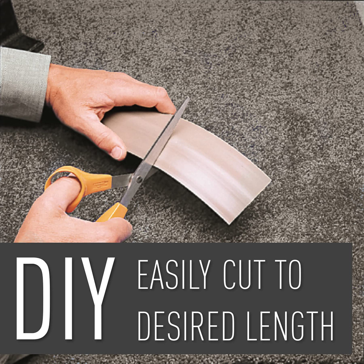 Ivory cordduct from Wiremold with self-adhesive backing for secure placement