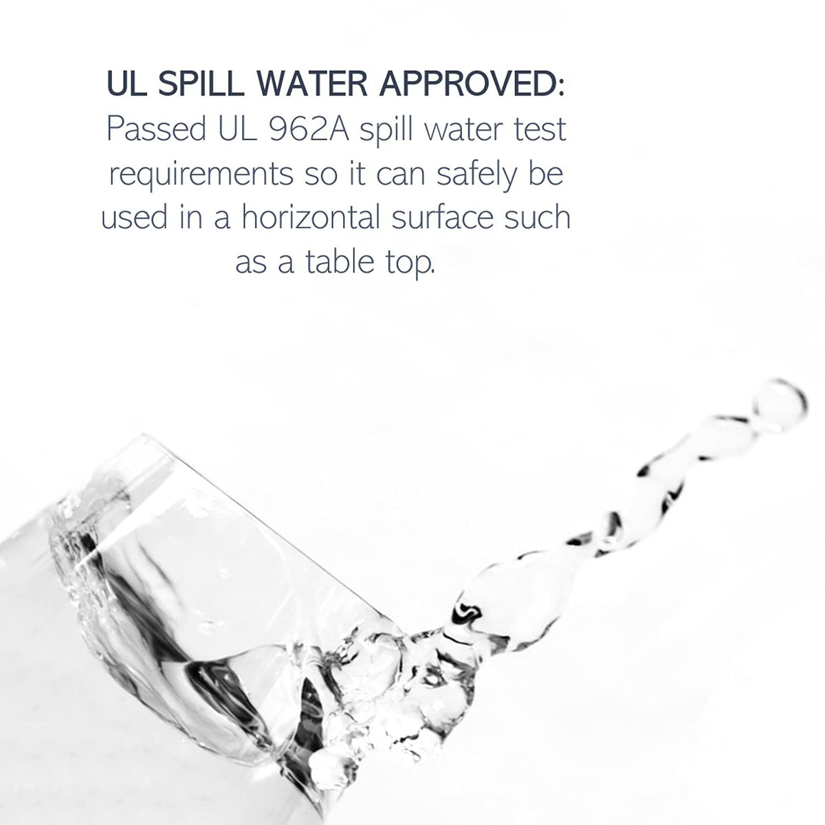 Wiremold mounted on horizontal tabletop illustrating spill-compliant installation benefit