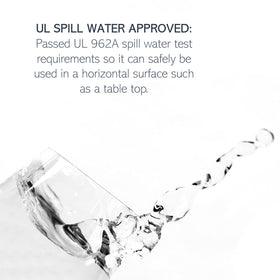 Wiremold mounted on horizontal tabletop illustrating spill-compliant installation benefit