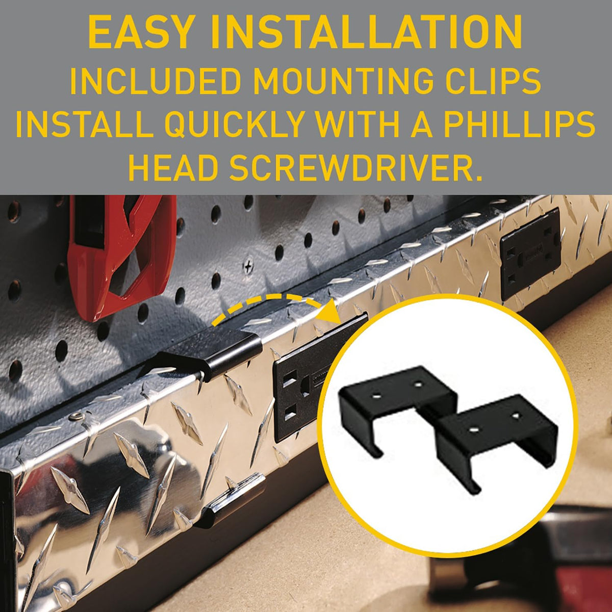 Wiremold outlets and plug detail showing grounded receptacles for safe tool and device connections