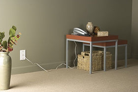 Wiremold painted to match wall demonstrating seamless blend with room color