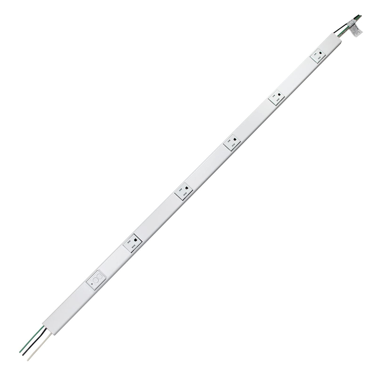 Wiremold WH20GB306TRGFI6 3-foot power strip in white for easy outlet access