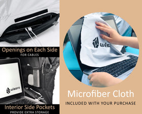 WISARO folded shade in carry bag demonstrating compact portability benefit