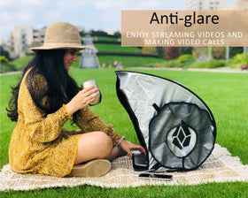 WISARO close-up of silver anti-glare fabric highlighting heat reflection benefit
