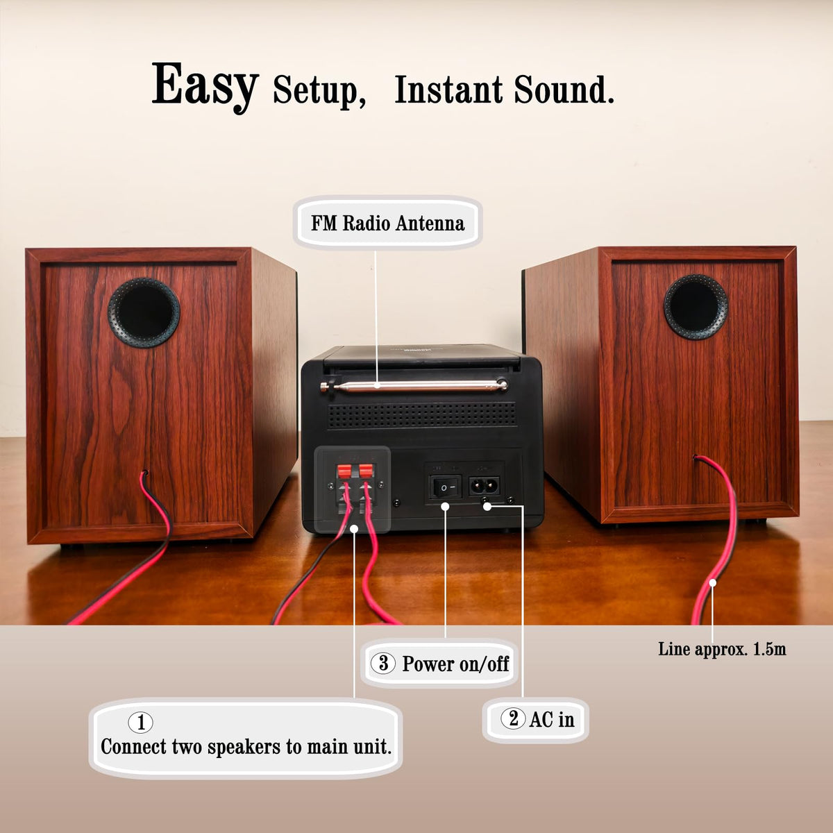 WISCENT AUX-IN for quick external device connection